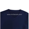 Men's Knitted Cotton Wool V-neck Pullover